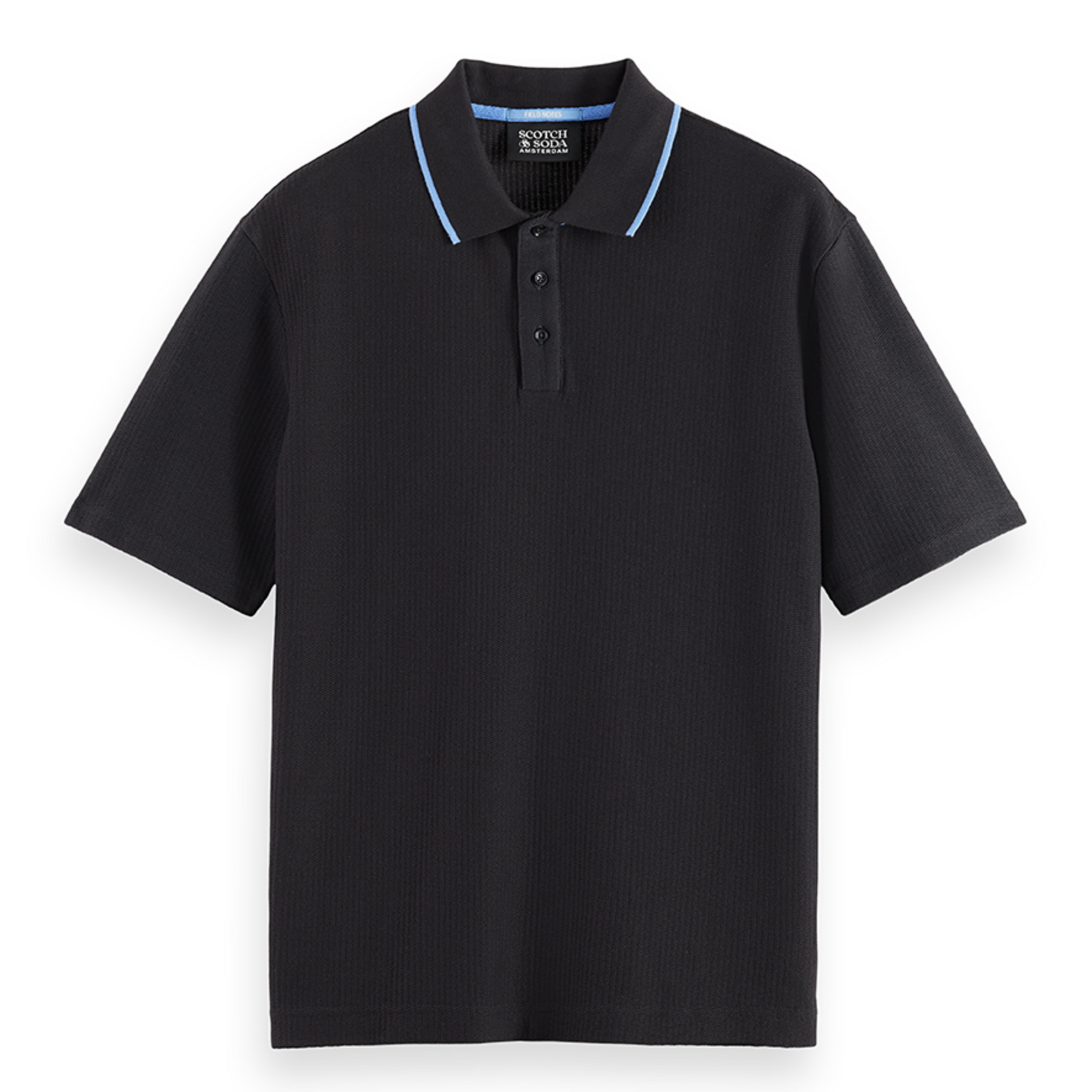 Structured Relaxed Fit Polo - Meteorite