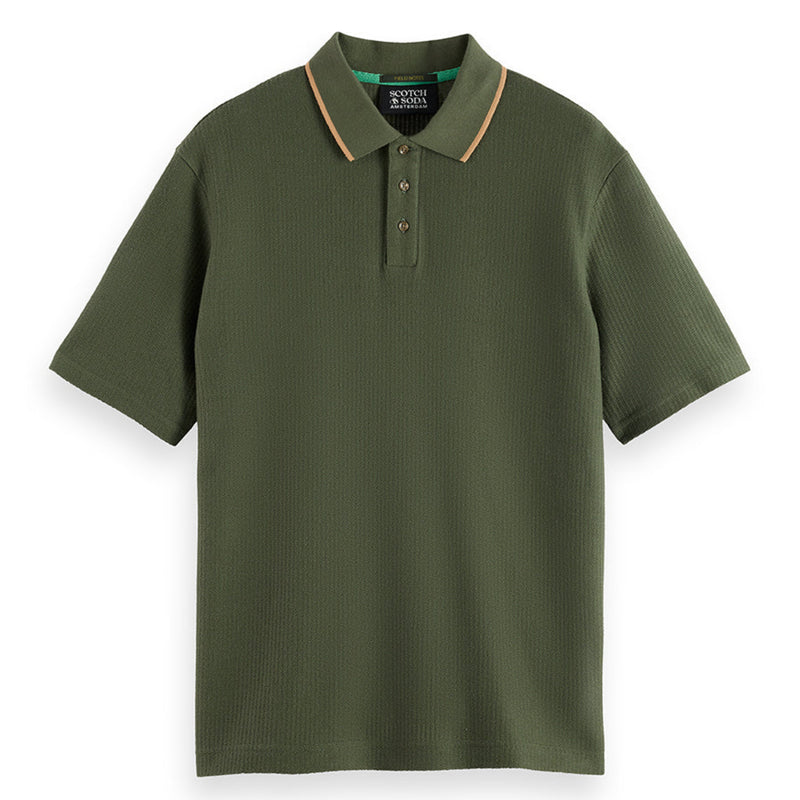 Structured Relaxed Fit Polo - Thyme