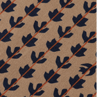 Micro Allover Print Jersey Regular Fit Polo - Ditsy Leaf Stripe Tannin