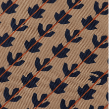 Micro Allover Print Jersey Regular Fit Polo - Ditsy Leaf Stripe Tannin