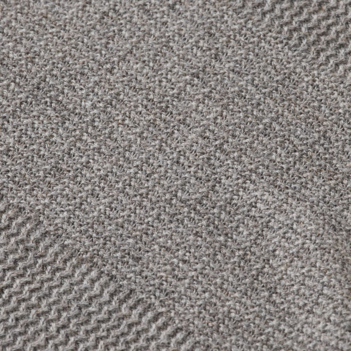 Knitted Tone On Tone Striped Regular Fit Polo - Grey Melange