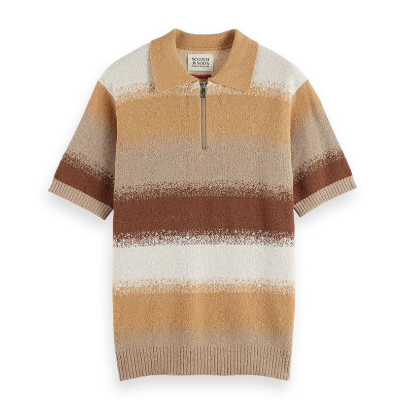 Knitted Degrade Polo - Plaza Taupe