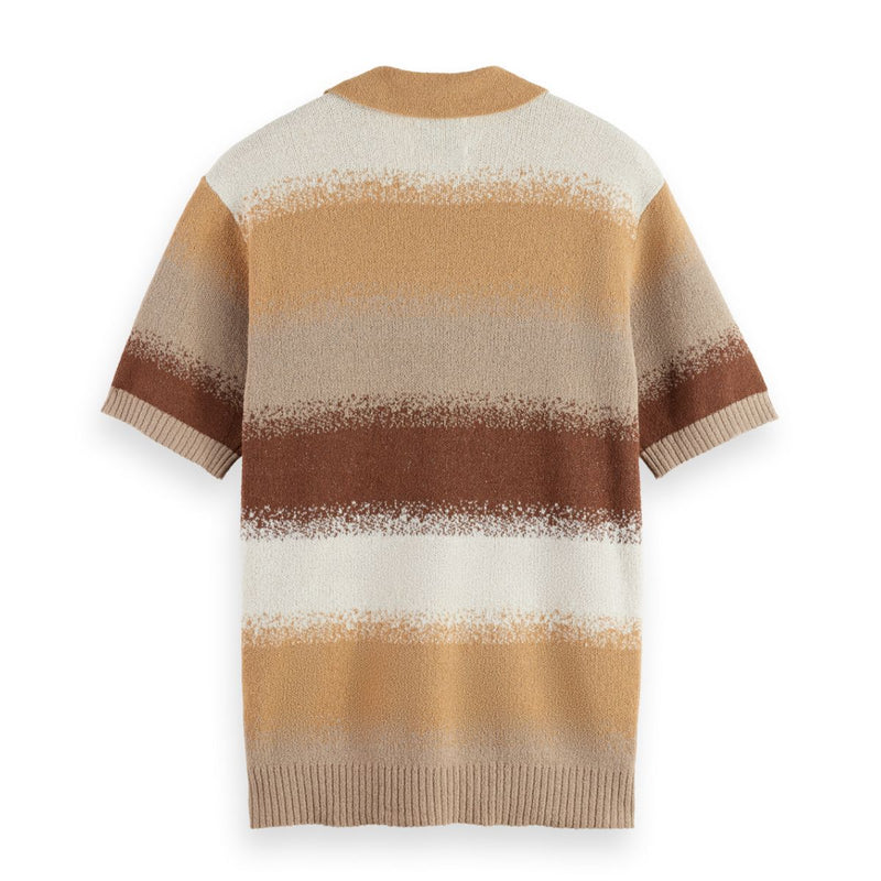Knitted Degrade Polo - Plaza Taupe