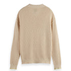 Waffle Stitch Dropped Shoulder Longsleeve Polo - Eggnog