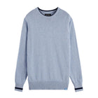 Melange Regular Fit Crew Neck - Faded Denim Melange