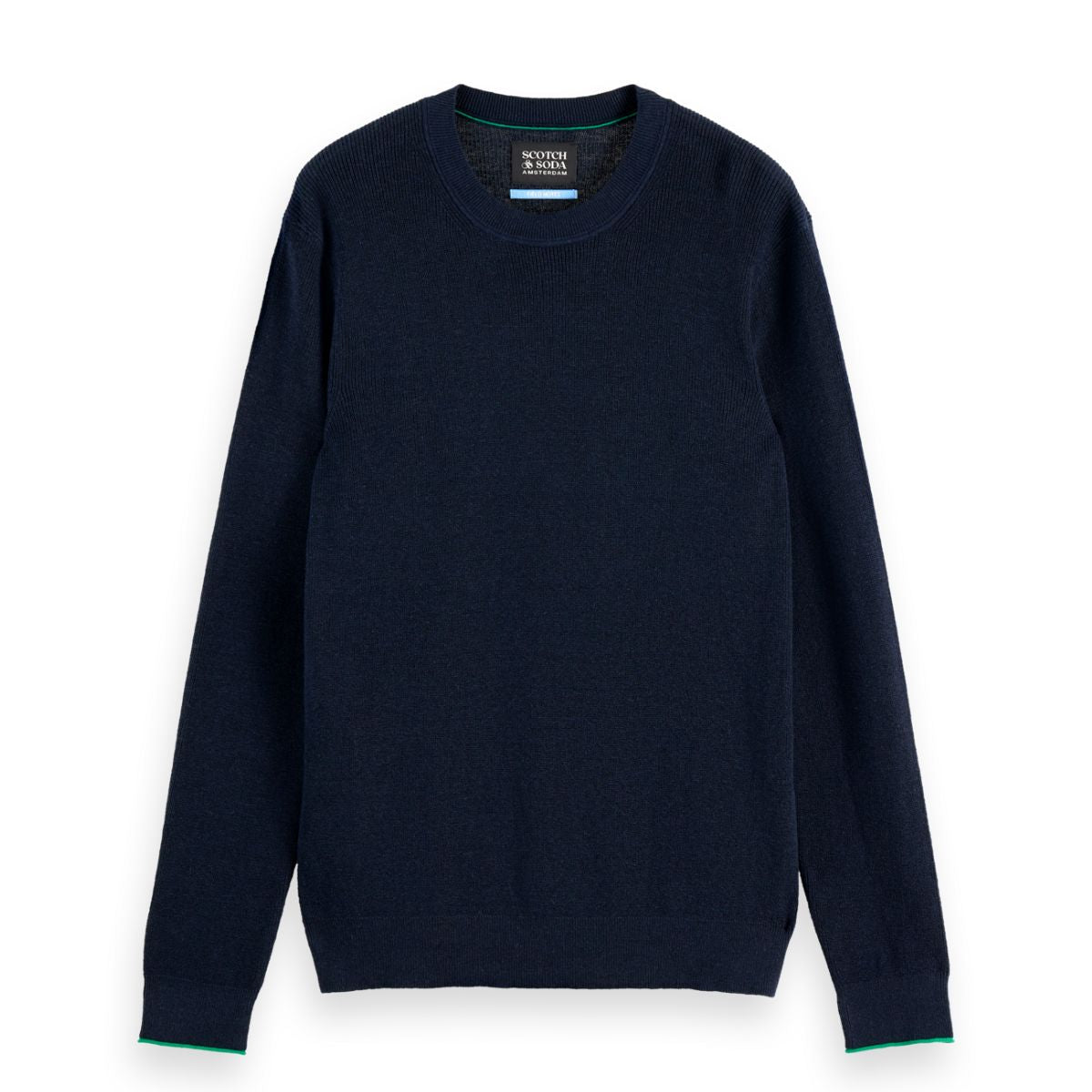 Linnen Blend Crew Neck - Sky Captain