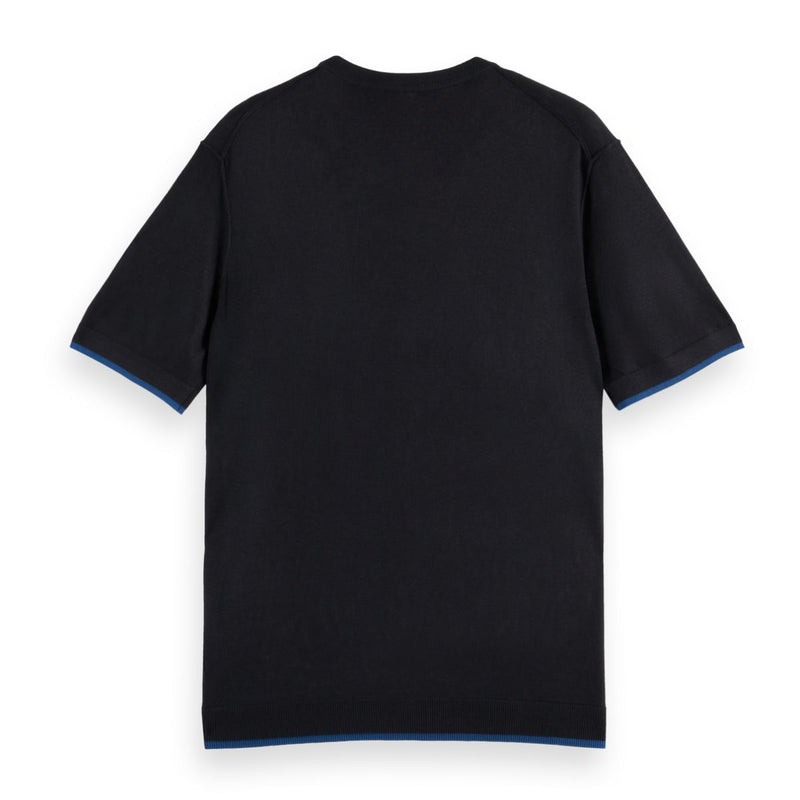 Knitted Relaxed Fit T-Shirt - Meteorite