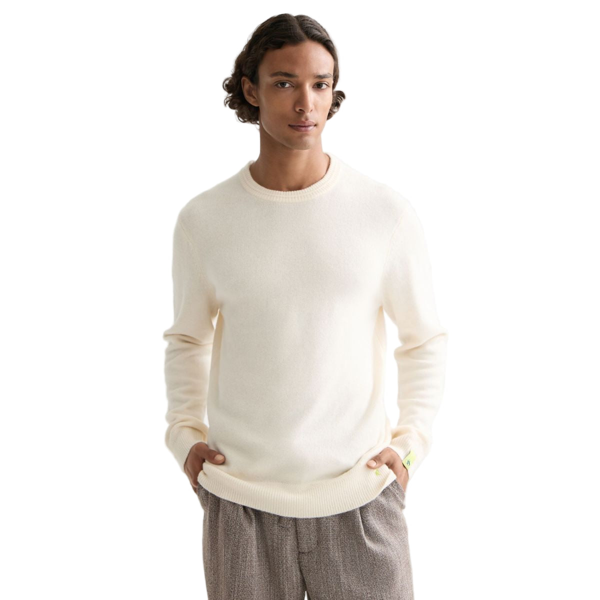 Soft Knit Regular Fit Crew Neck - Eggnog