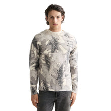 Printed Dropped Shoulder Pullover - Leaf Camo Eggnog Aop