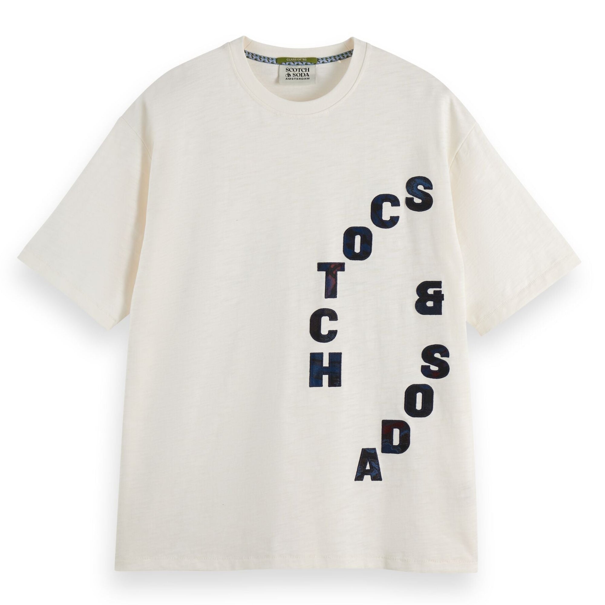 Loose Fit Applique T-Shirt - Eggnog