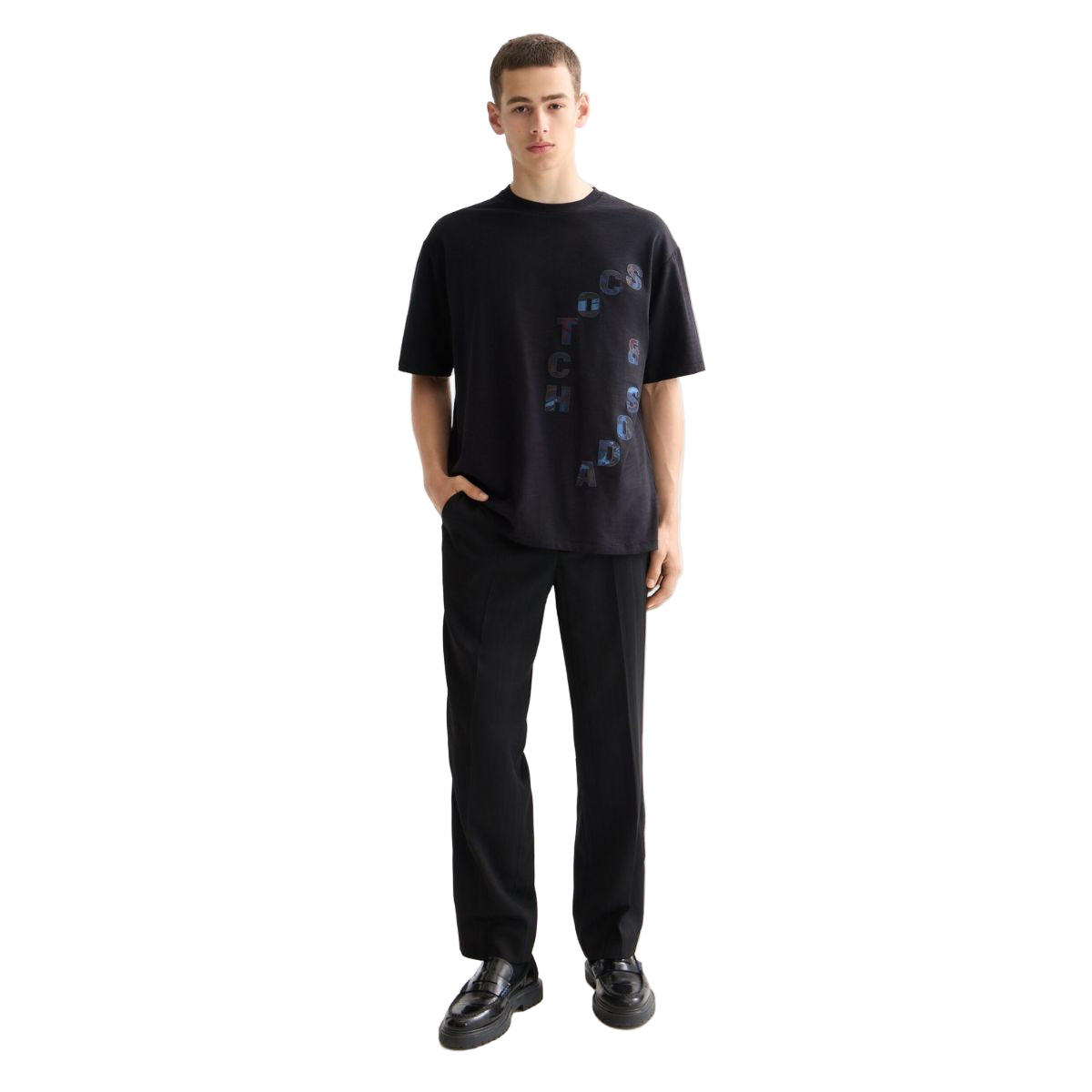 Loose Fit Applique T-Shirt - Meteorite