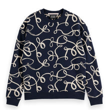 Aop Sweatshirt - Aop Ribbon Navy