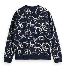 Aop Sweatshirt - Aop Ribbon Navy