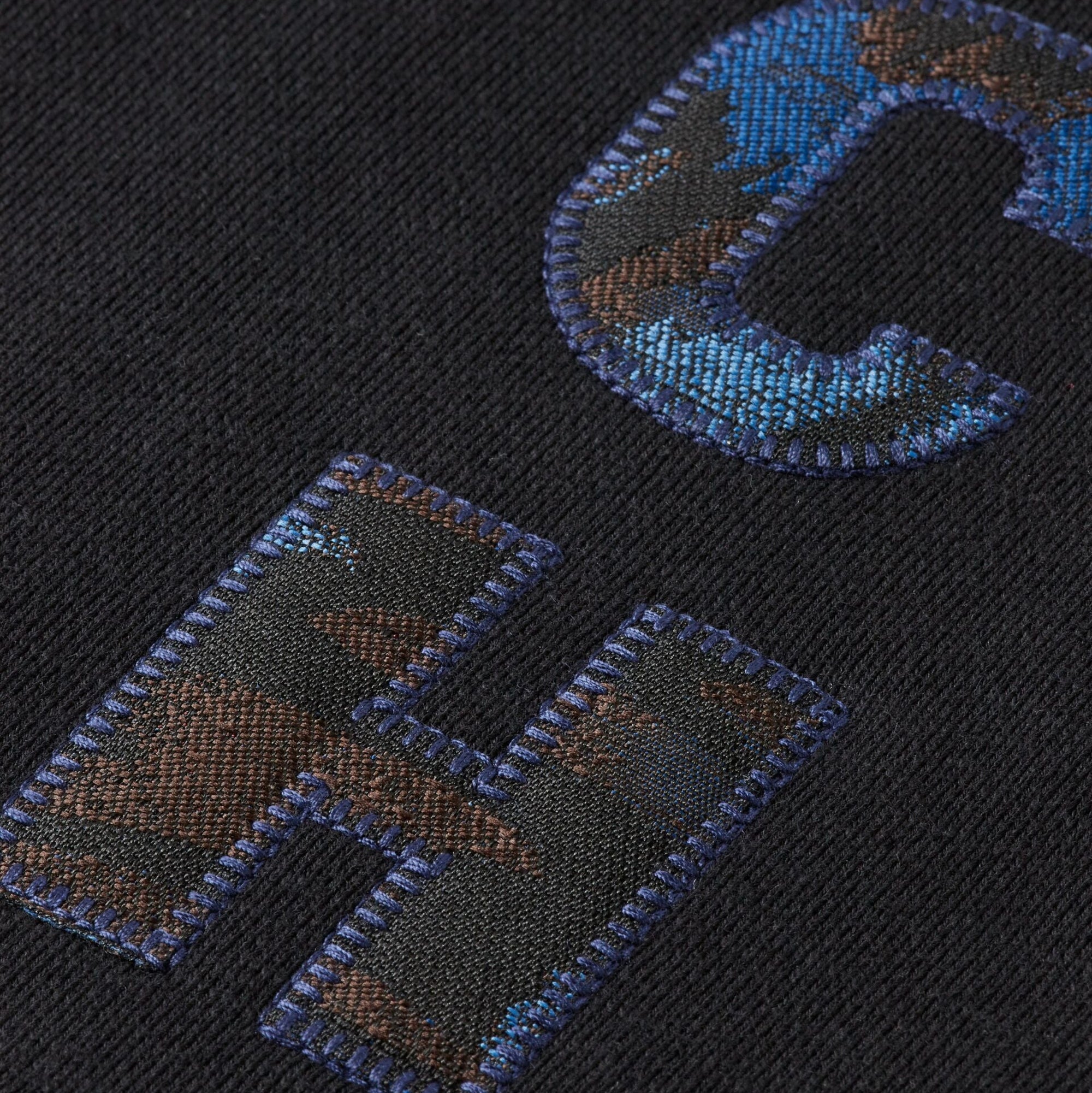 Loose Fit Applique Sweatshirt - Meteorite