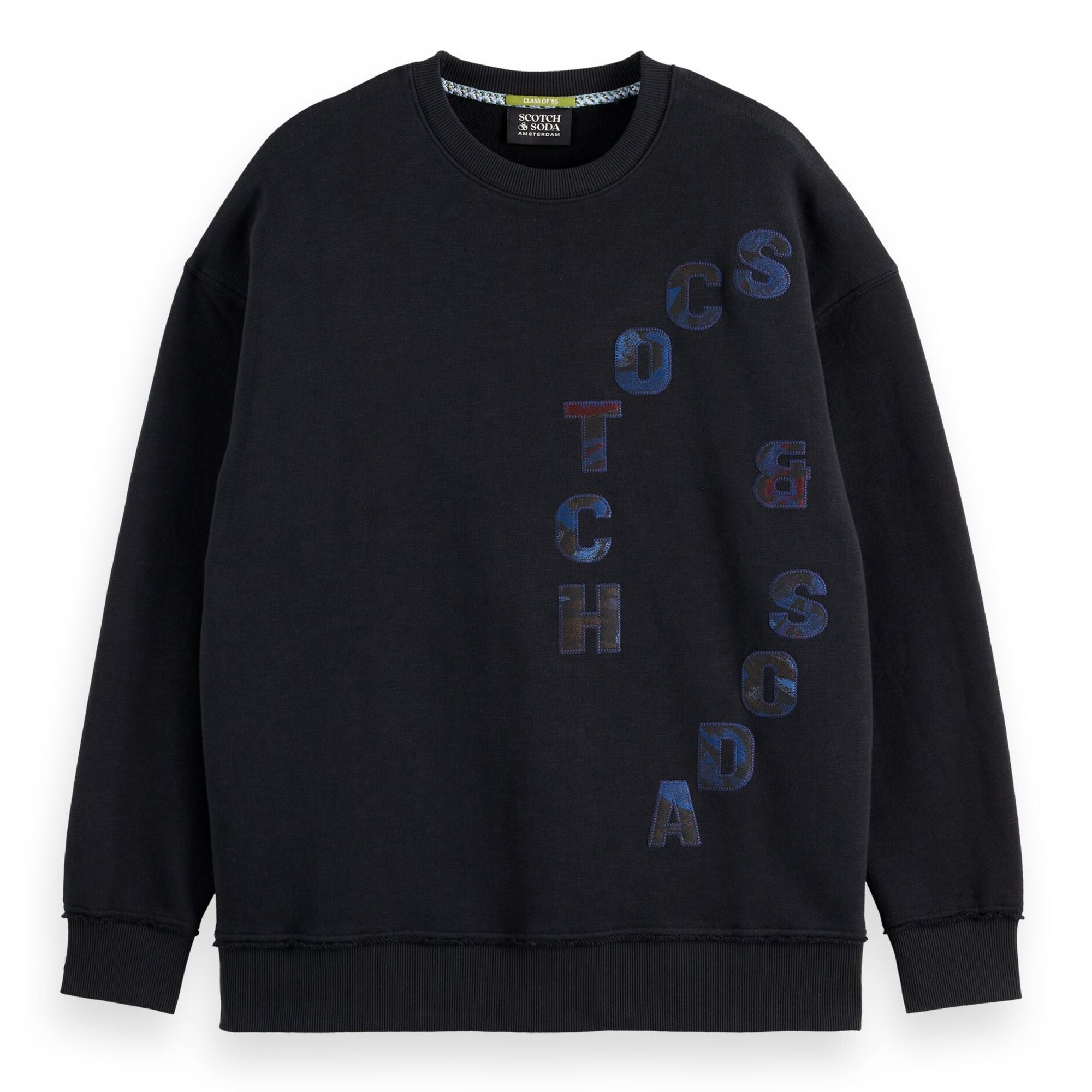 Loose Fit Applique Sweatshirt - Meteorite