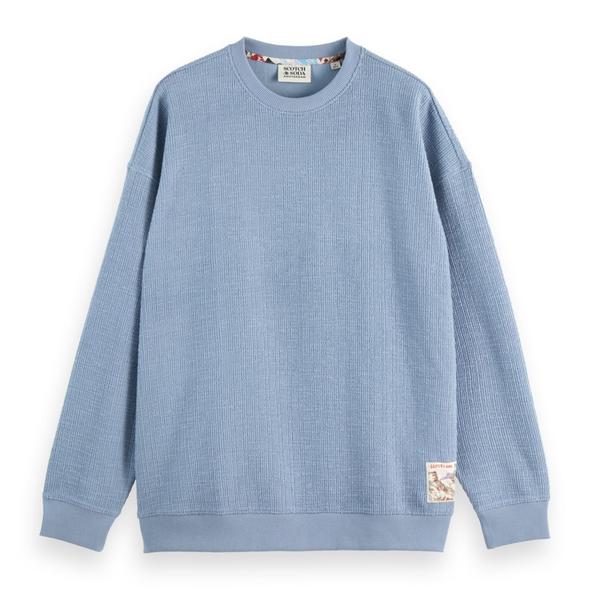 Textured Sweatshirt - Faded Denim