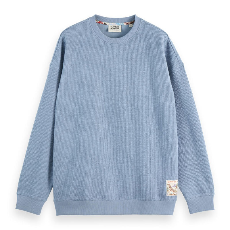 Textured Sweatshirt - Faded Denim