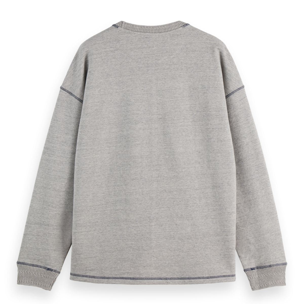 Loose Fit Label Sweatshirt - Grey Melange