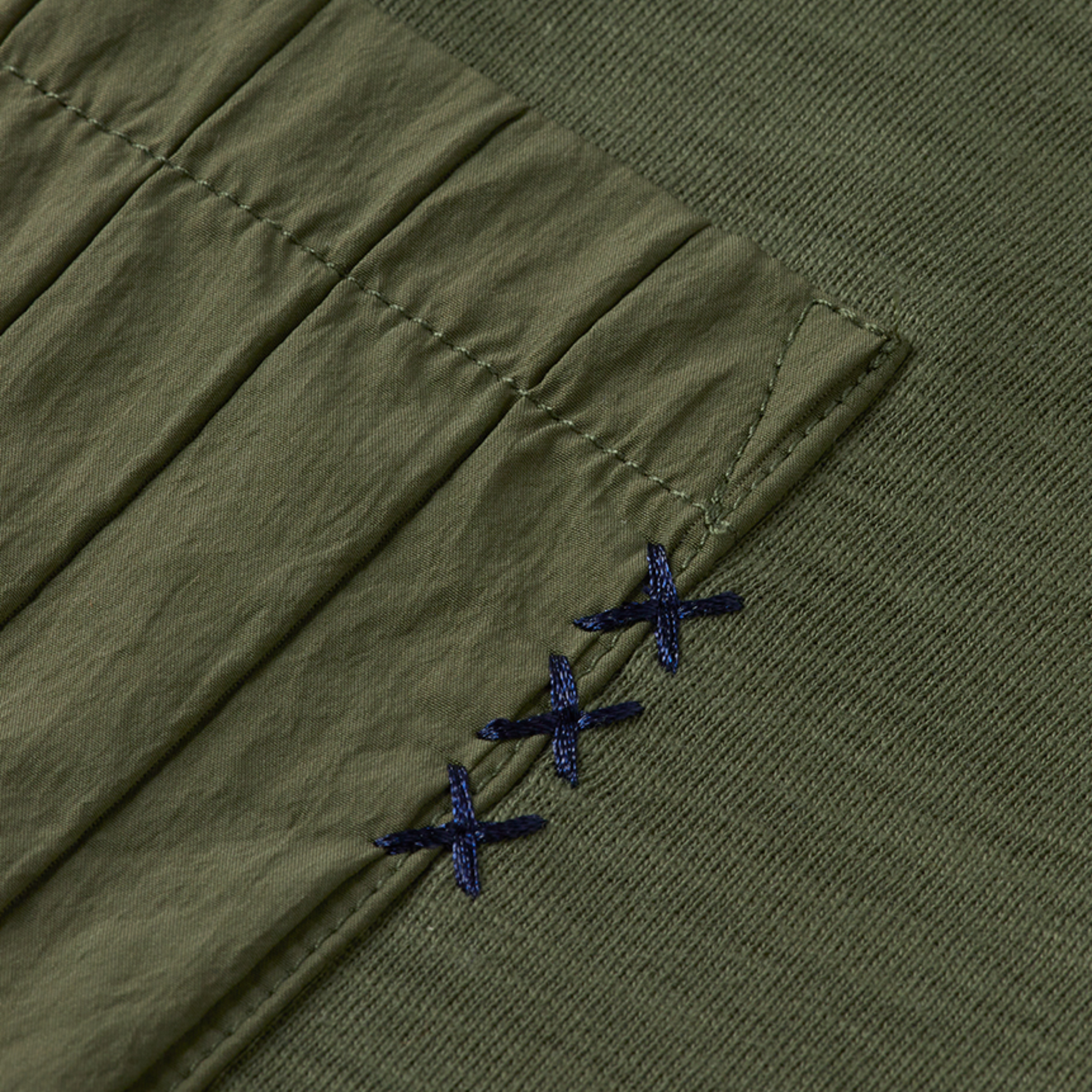 Relaxed Fit Patchwork Pocket T-Shirt - Thyme