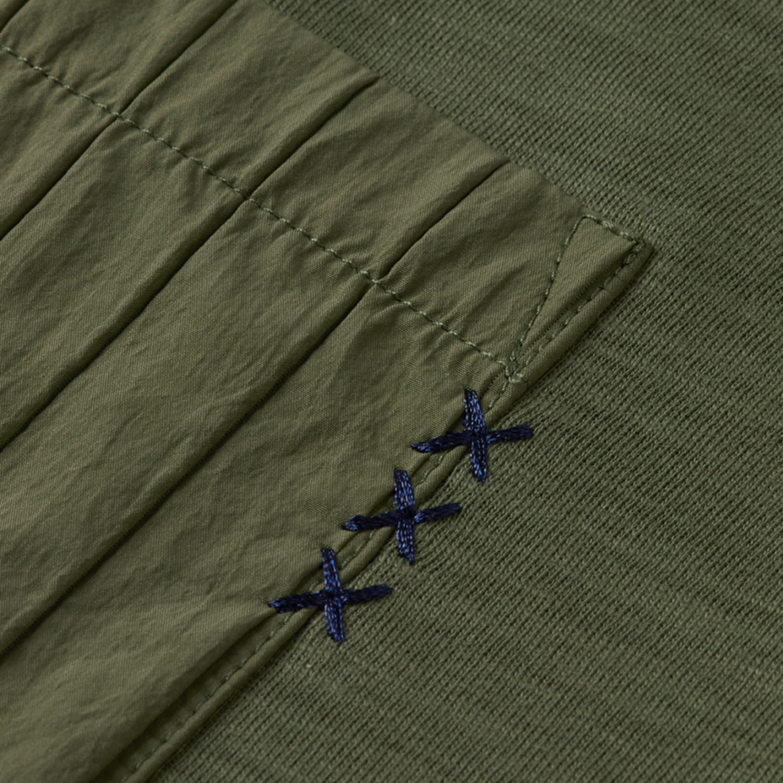 Relaxed Fit Patchwork Pocket T-Shirt - Thyme