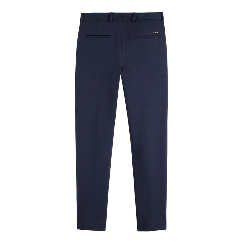 Mott Tailored Knitted Yarn Dyed Chino - Navy