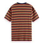 Relaxed Fit Chunky Waffle Stripe T-Shirt - Light Brown Multi Stripe