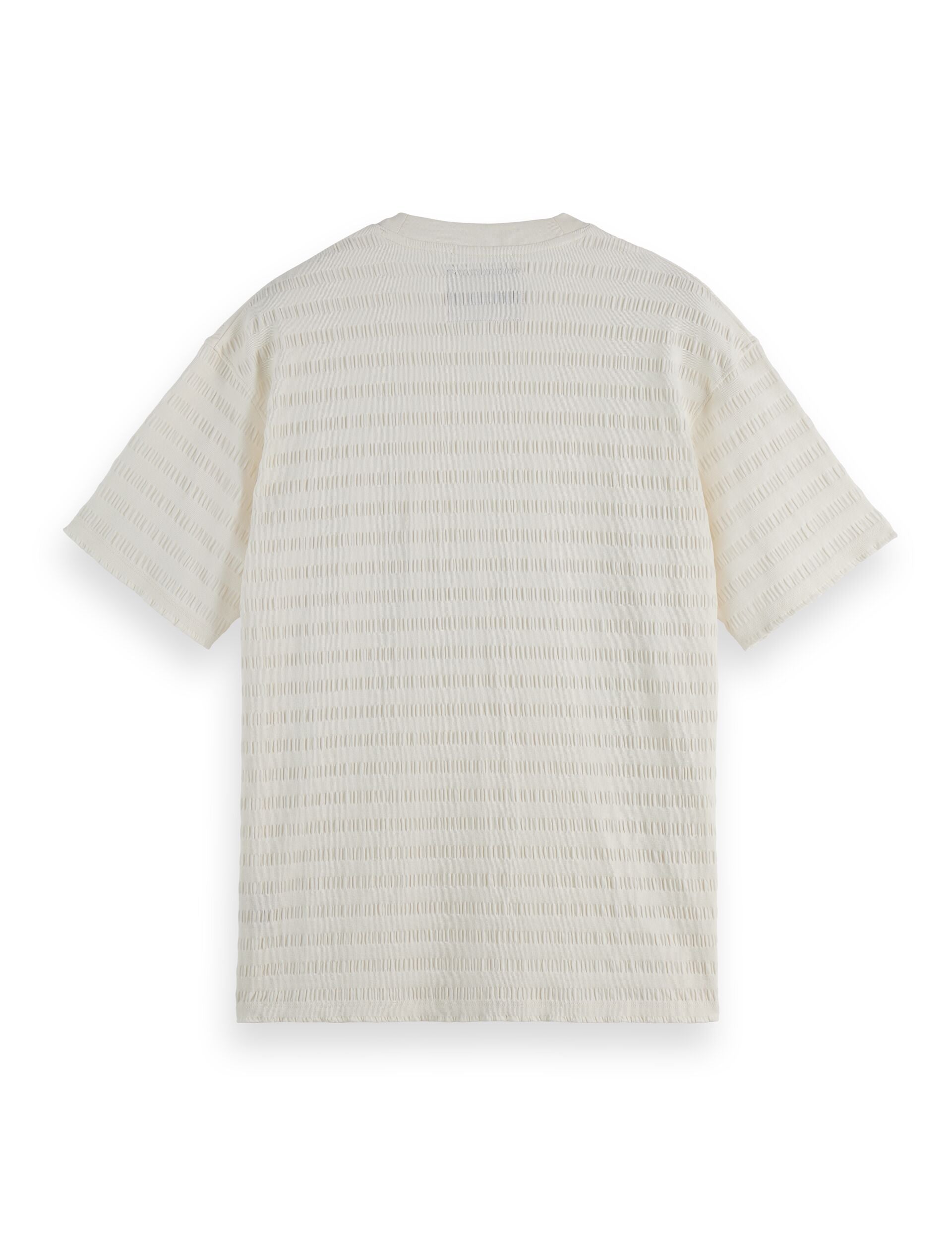 Relaxed Fit Horizonal Textured T-Shirt - Eggnog