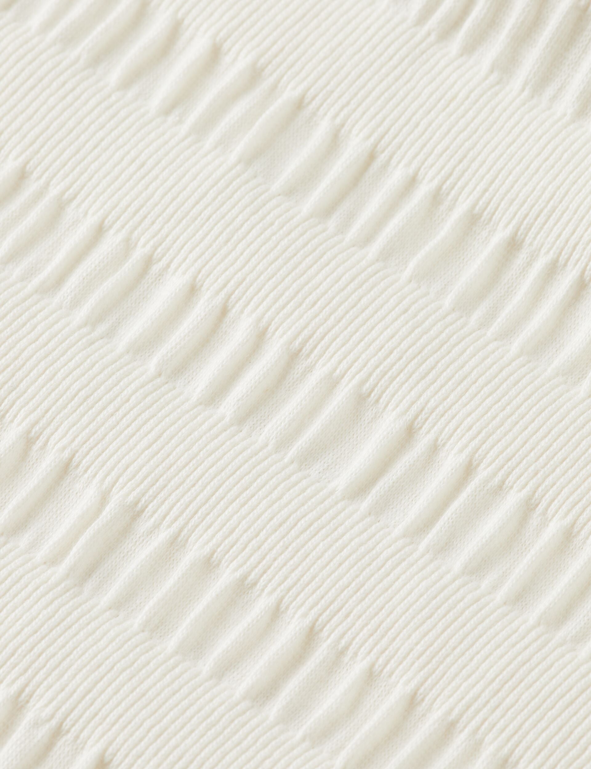 Relaxed Fit Horizonal Textured T-Shirt - Eggnog