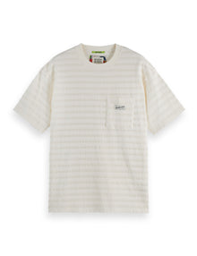 Relaxed Fit Horizonal Textured T-Shirt - Eggnog