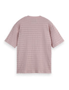 Relaxed Fit Horizonal Textured T-Shirt - Burnished Lilac