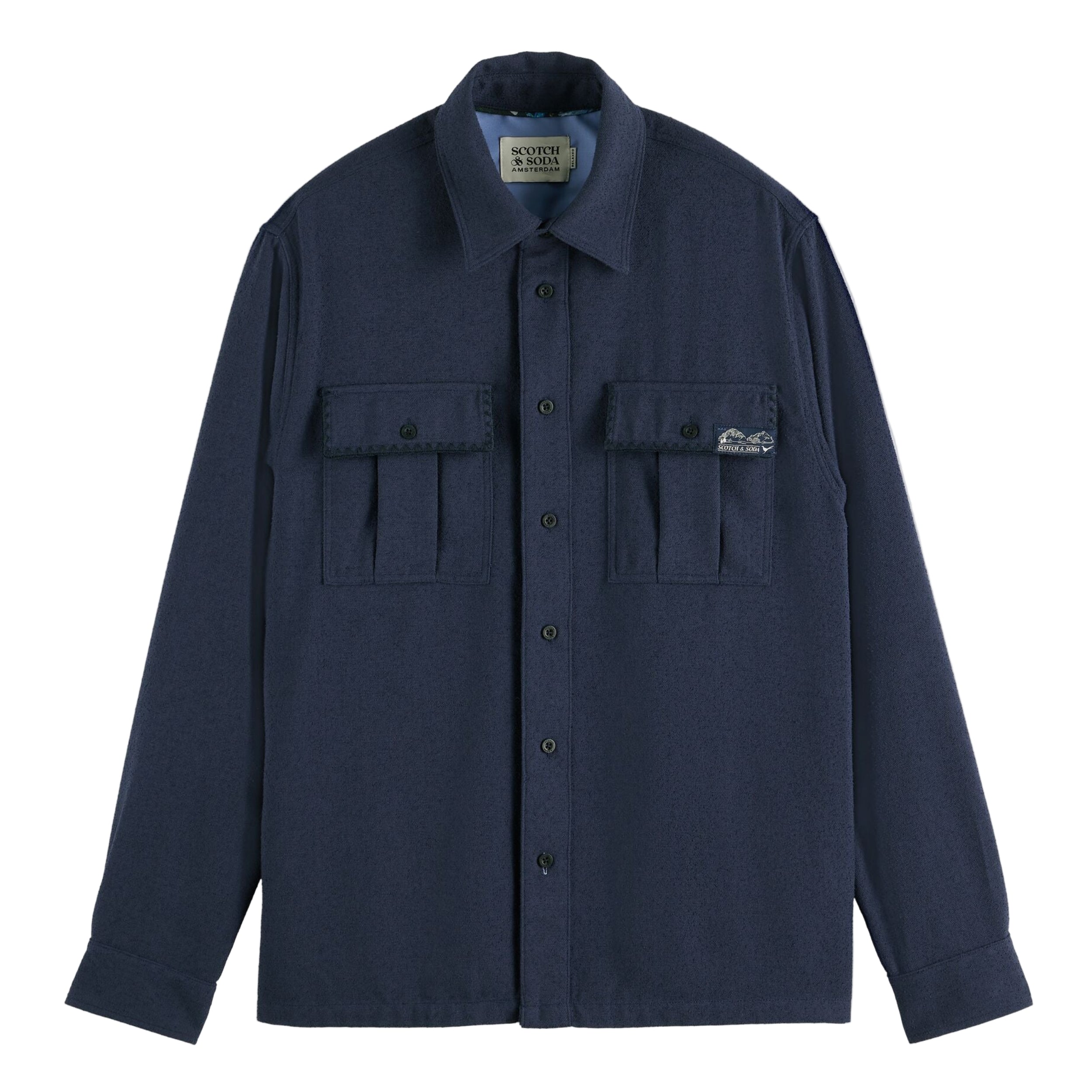 Relaxed-Fit Textured Shirt - Peacoat