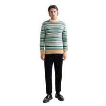 Soft Knit Striped Regular Fit Pullover - Tannin Multi Stripe