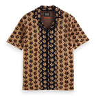 Knitted Short Sleeve Shirt - Leafs Aop