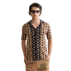 Knitted Short Sleeve Shirt - Leafs Aop