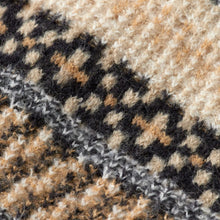 Jacquard Dropped Shoulder Crewneck - Tannin Fair Isle