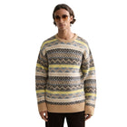 Jacquard Dropped Shoulder Crewneck - Tannin Fair Isle