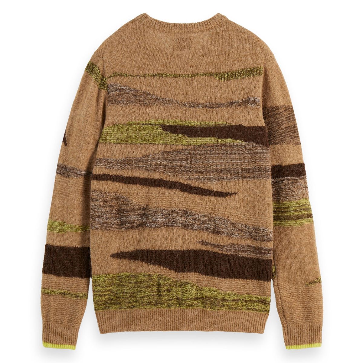 Fluffy Alpaca Wool Blend Crew Neck - Tannin