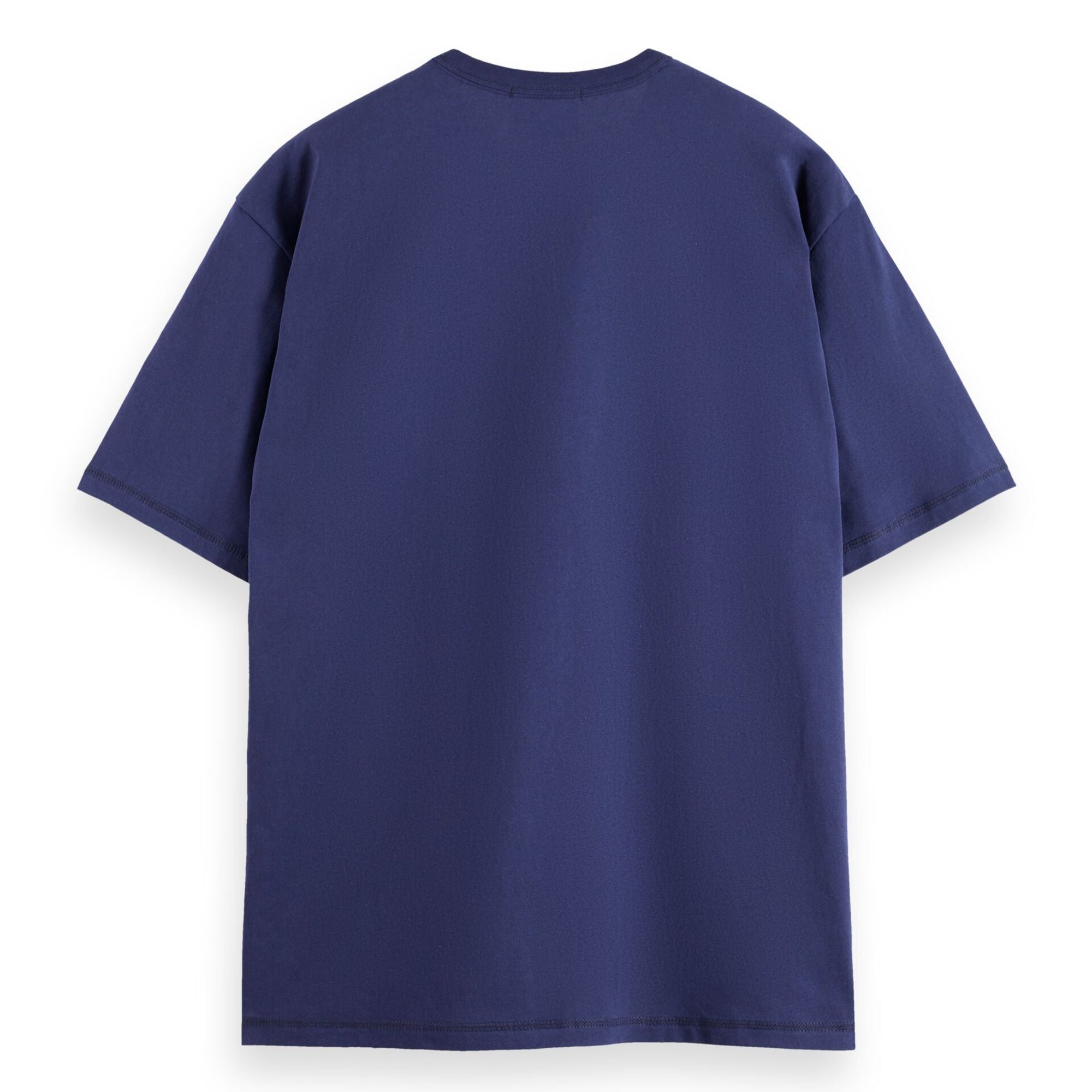 Loose Fit Embroidery T-Shirt - Peacoat