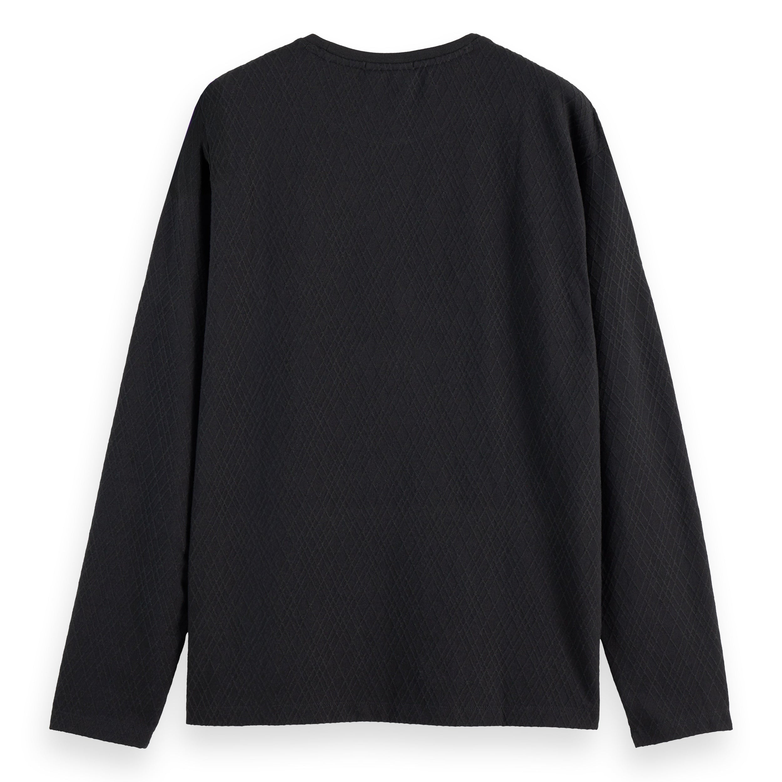 Relaxed Fit Jacquard Knit T-Shirt - Anthracite