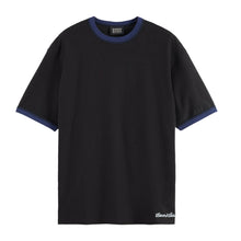Relaxed Fit Bound Neckline T-Shirt - Meteorite