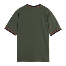 Relaxed Fit Bound Neckline T-Shirt - Thyme