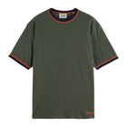 Relaxed Fit Bound Neckline T-Shirt - Thyme