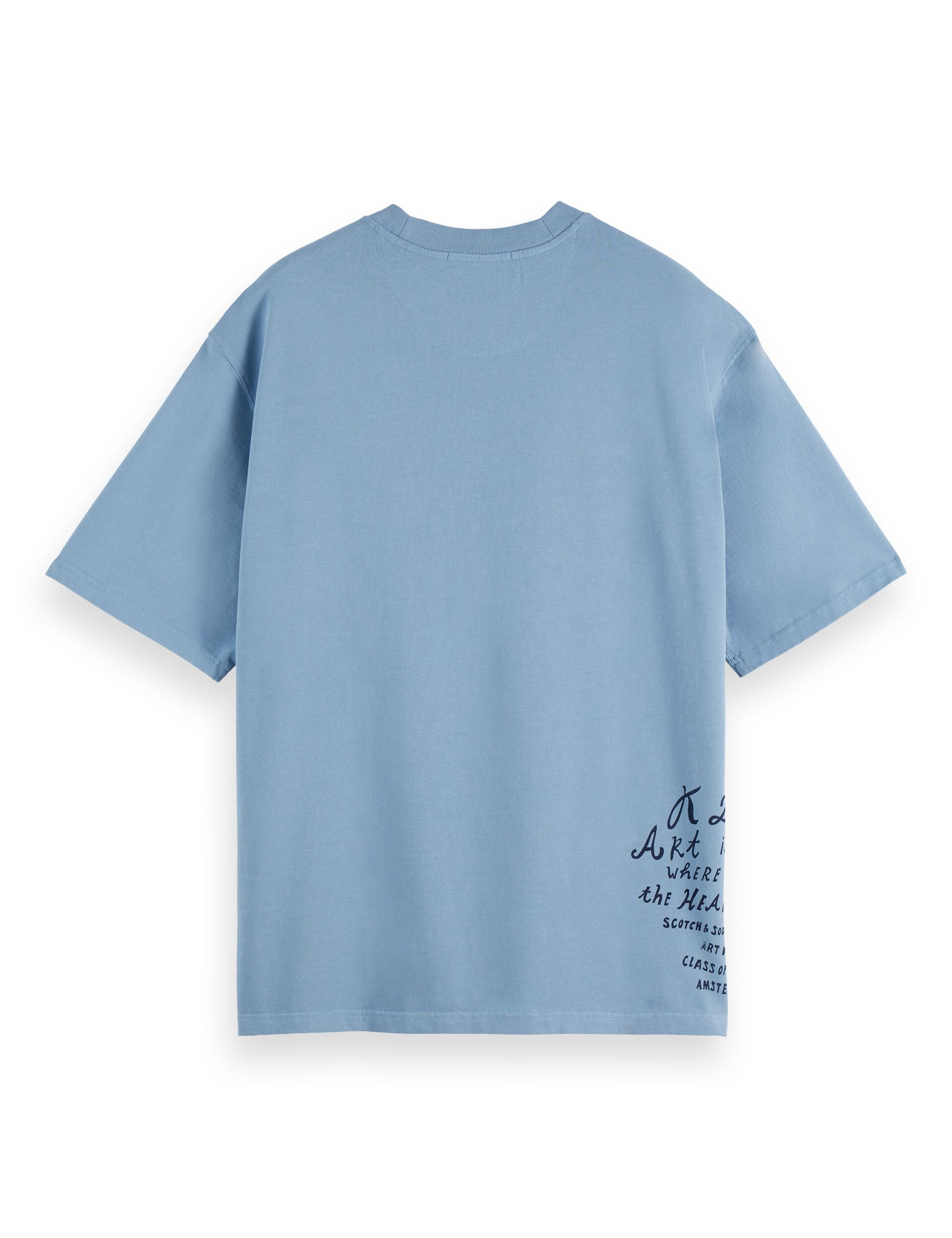 Loose Fit Artwork T-Shirt - Faded Denim