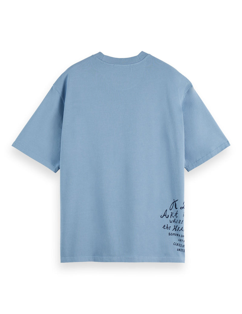 Loose Fit Artwork T-Shirt - Faded Denim