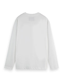 Relaxed Fit Long-Sleeved T-Shirt - Bright White