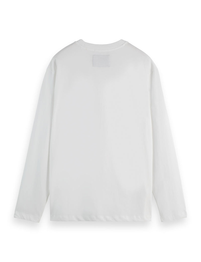 Relaxed Fit Long-Sleeved T-Shirt - Bright White