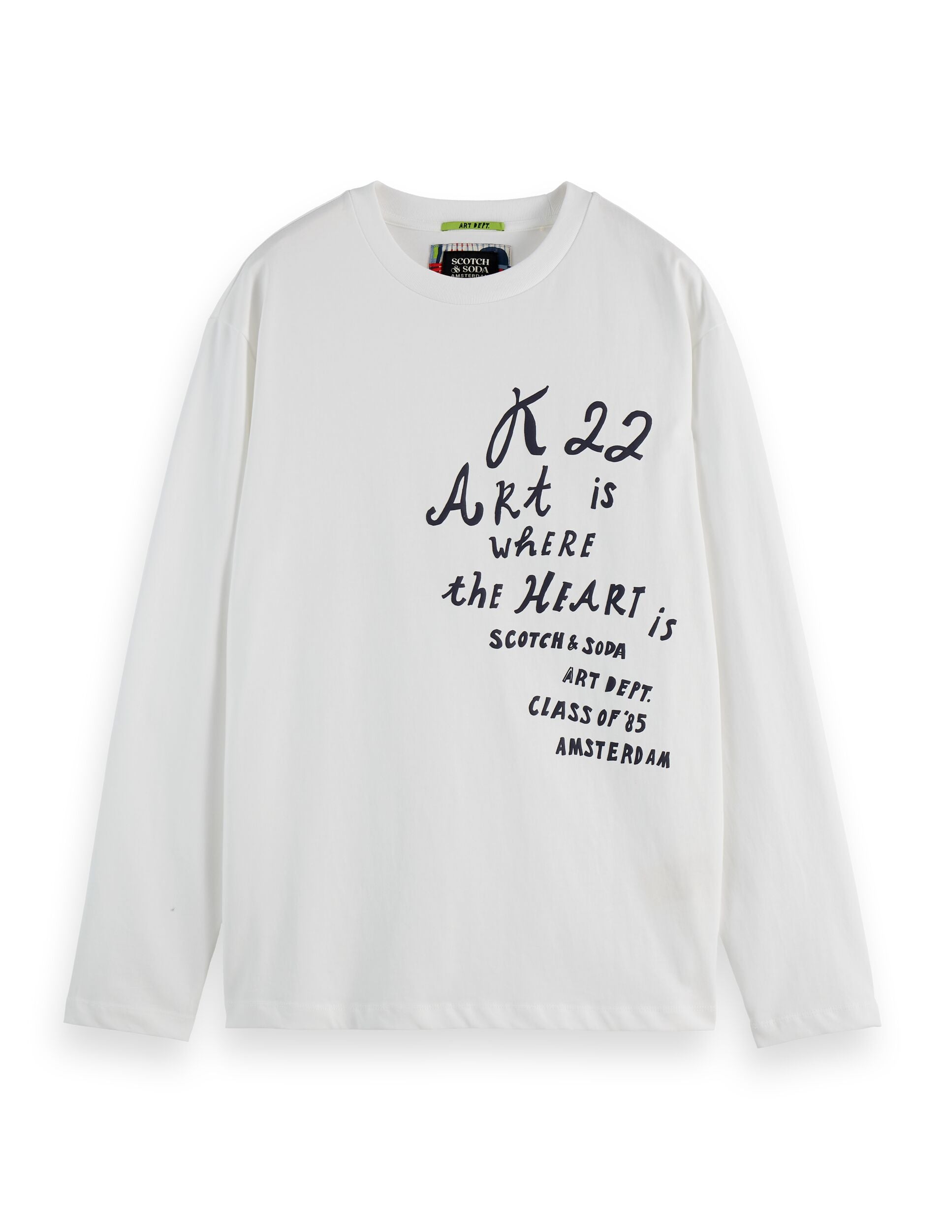 Relaxed Fit Long-Sleeved T-Shirt - Bright White