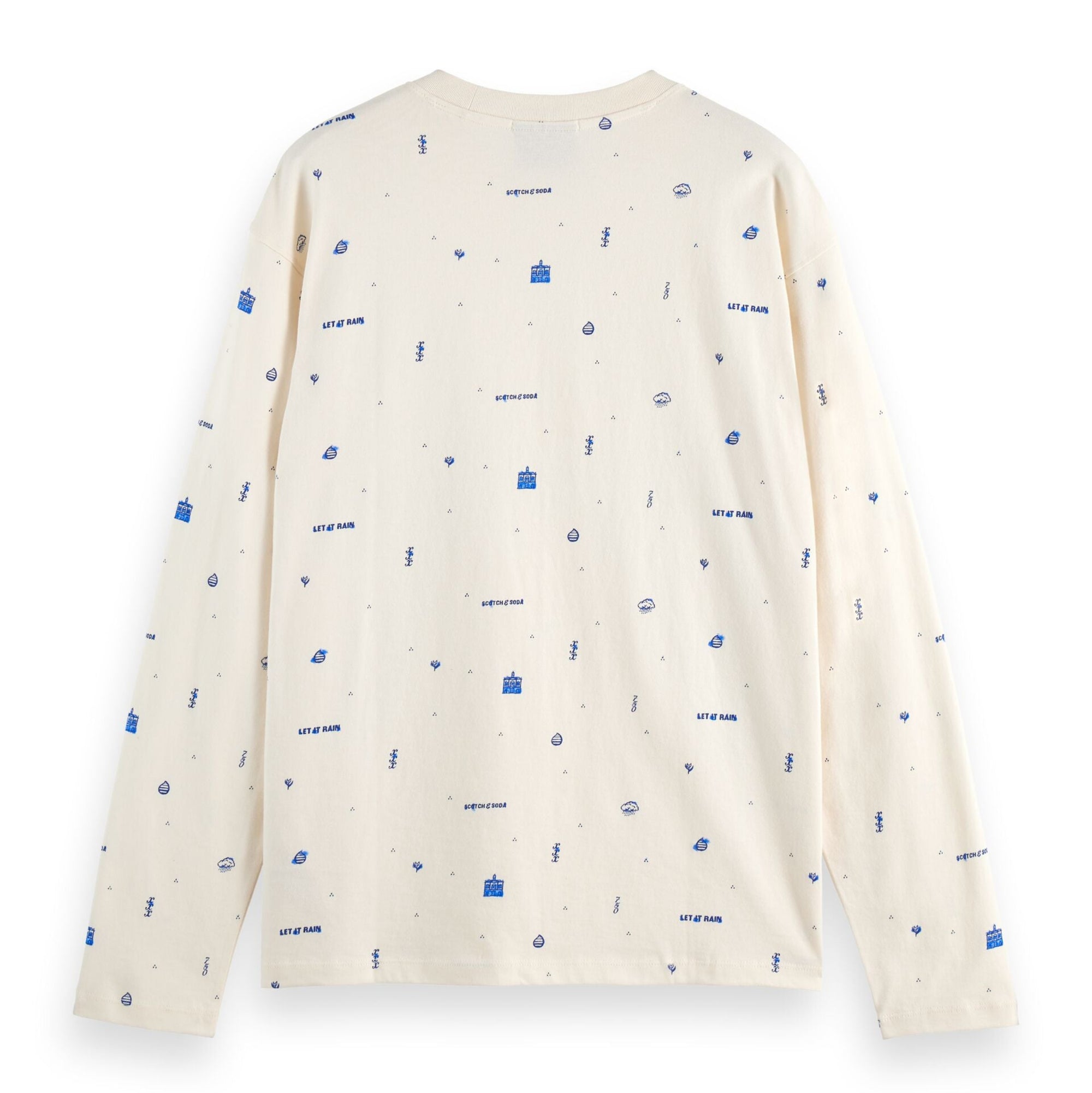 753 Years Celebration Relaxed Fit Allover Printed Tee - Let It Rain