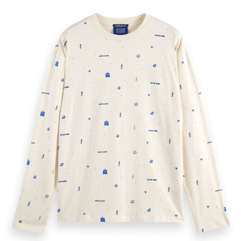 753 Years Celebration Relaxed Fit Allover Printed Tee - Let It Rain