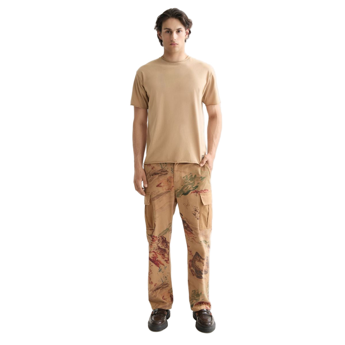 Raw Edge T-Shirt - Tannin